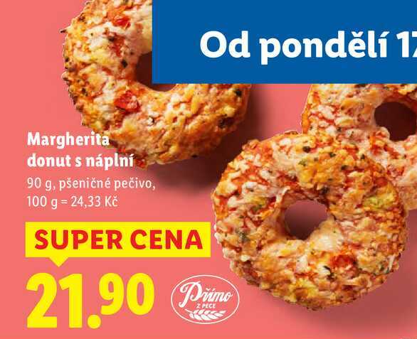 Margherita donut s náplní, 90 g