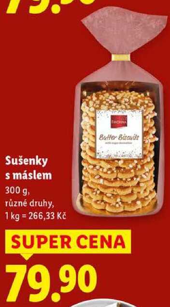 Sušenky s máslem, 300 g 