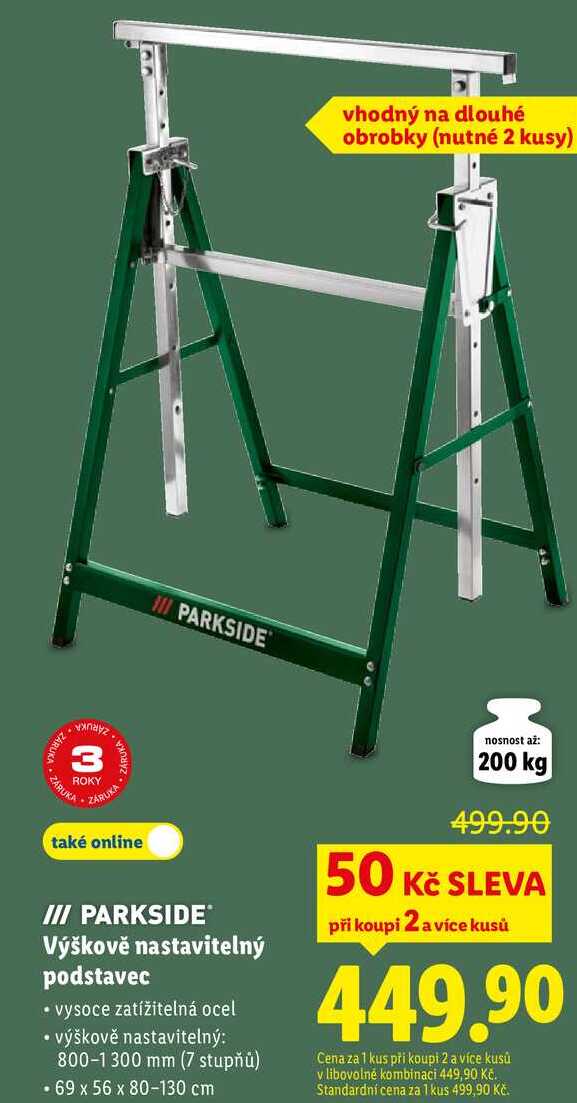 PARKSIDE Výškově nastavitelný podstavec