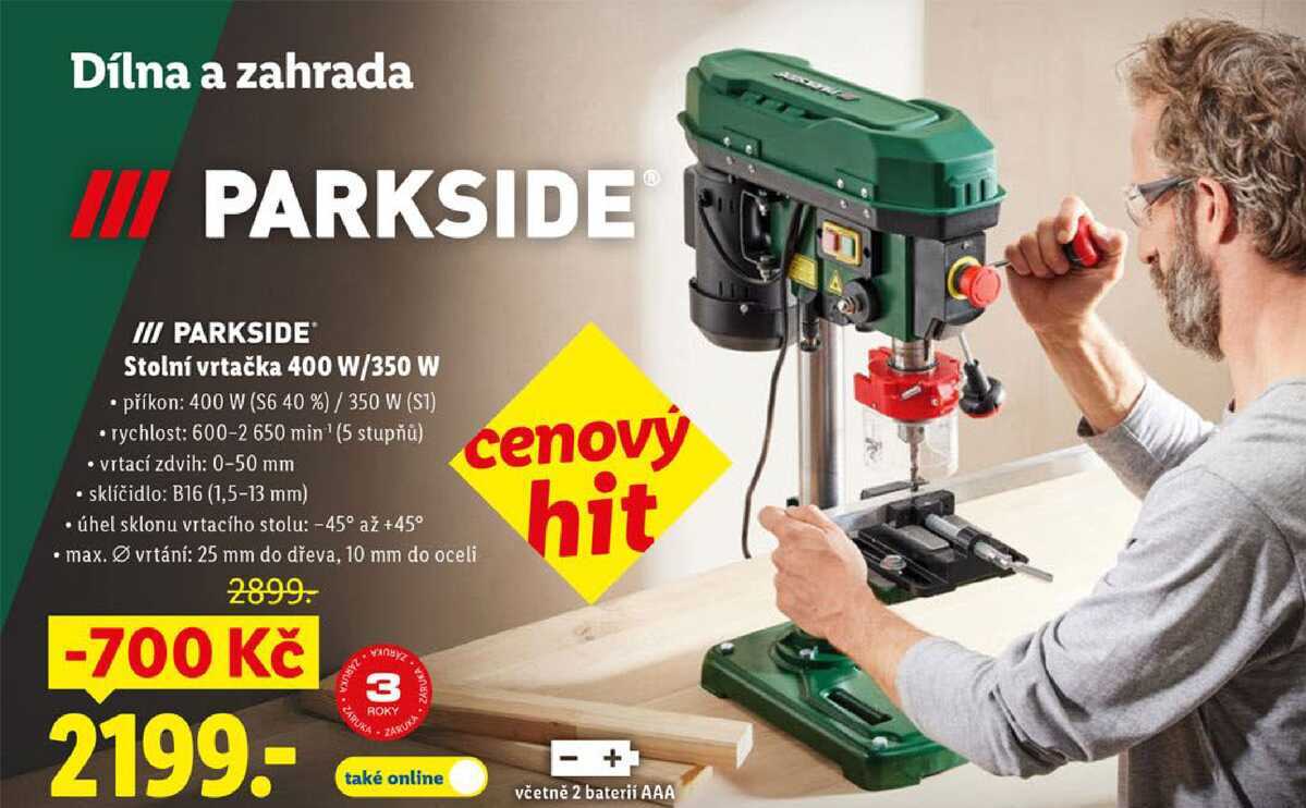 PARKSIDE Stolní vrtačka 400 W/350 W