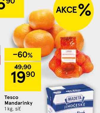 Tesco Mandarinky, 1 kg, síť