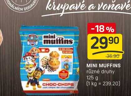 MINI MUFFINS různé druhy 125 g 
