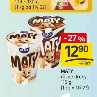 MATY různé druhy 110 g 