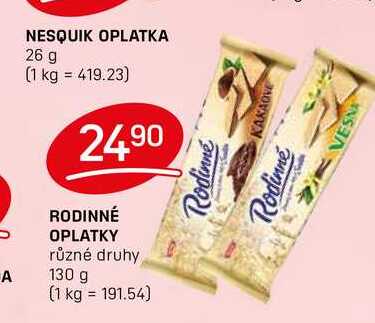 RODINNÉ OPLATKY různé druhy 130 g