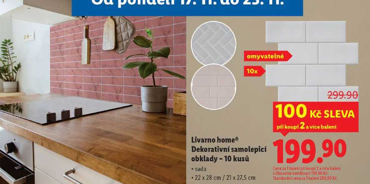 Livarno home Dekorativní samolepicí obklady-10 kusů  
