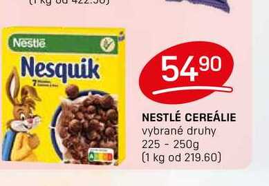 NESTLÉ CEREÁLIE vybrané druhy 225-250g