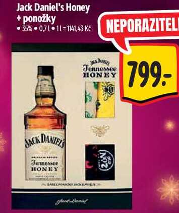 Jack Daniel's Honey + ponožky, 0,7 l