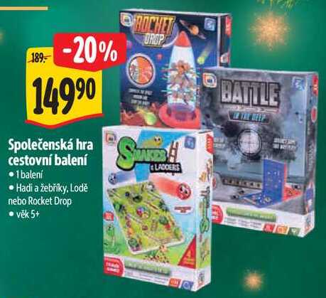 Společenská hra cestovní balení