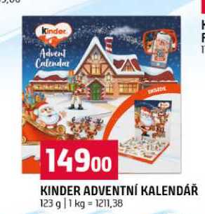 KINDER ADVENTNÍ KALENDÁŘ 123 g