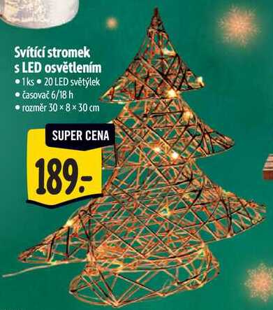 Svítící stromek s LED osvětlení