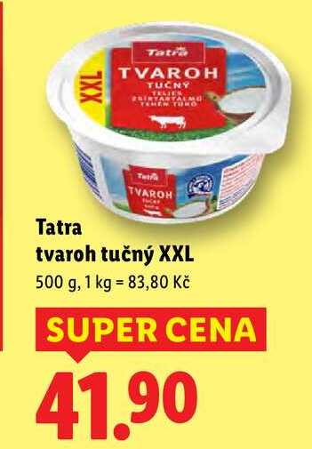 Tatra tvaroh tučný XXL, 500 g