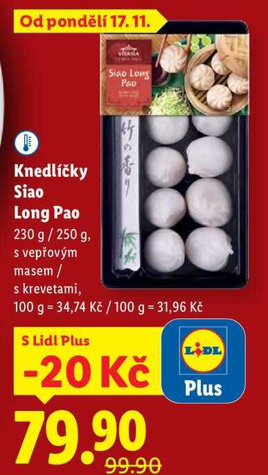 Knedlíčky Siao Long Pao, 230 g/250 g