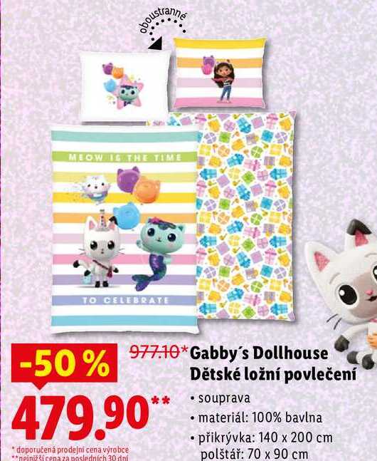 Gabby's Dollhouse Dětské ložní povlečení
