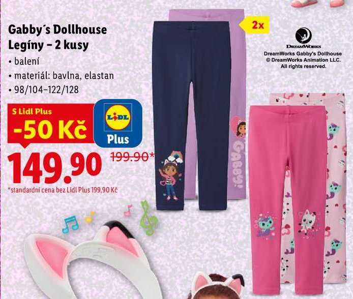 Gabby's Dollhouse Legíny - 2 kusy