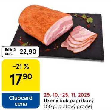 Uzený bok paprikový, 100 g