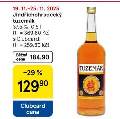 Jindřichohradecký tuzemák 37,5 %, 0,5 l