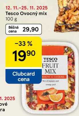 Tesco Ovocný mix, 100 g  