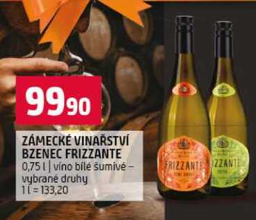 ZÁMECKÉ VINAŘSTVÍ BZENEC FRIZZANTE 0,75 l