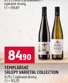 TEMPLÁŘSKÉ SKLEPY VARIETAL COLLECTION 0,75 l