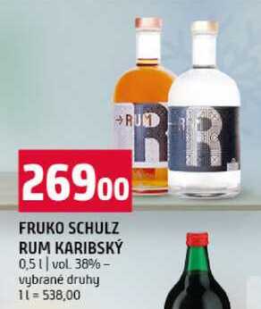 FRUKO SCHULZ RUM KARIBSKÝ 0,5 l