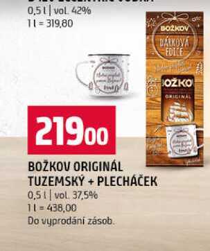 BOŽKOV ORIGINÁL TUZEMSKÝ + PLECHÁČEK 0,5 l