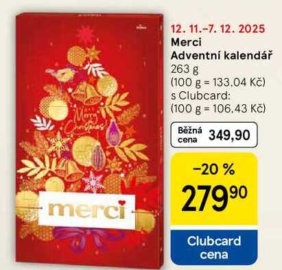 Merci Adventní kalendář, 263 g
