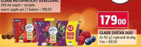 GLADE SVÍČKA DUO 2x112 g