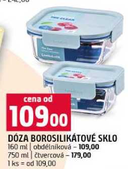 DÓZA BOROSILIKÁTOVÉ SKLO 1 ks