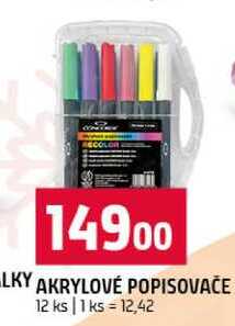 AKRYLOVÉ POPISOVAČE 12 ks