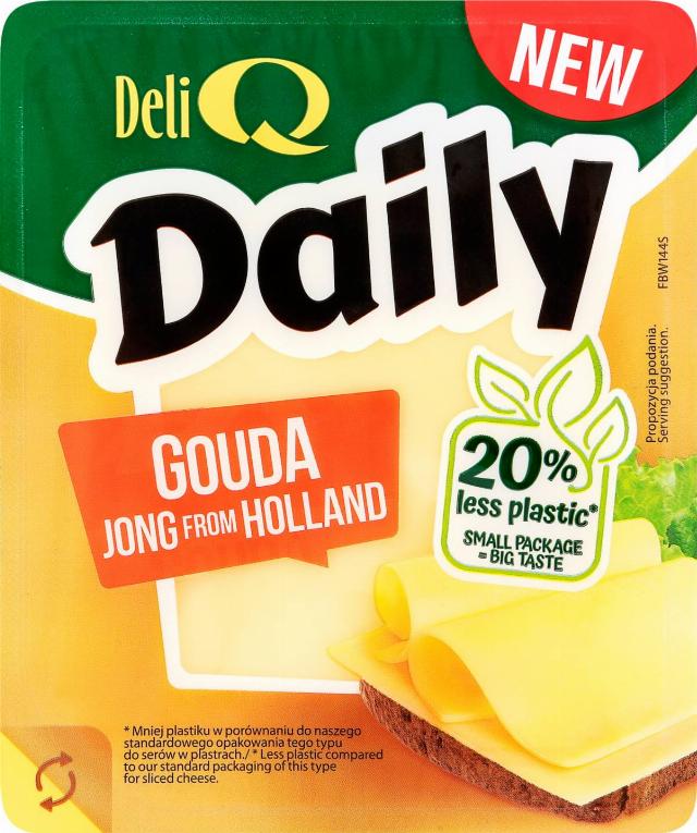 DELI Q DAILY Holandská Gouda plátky