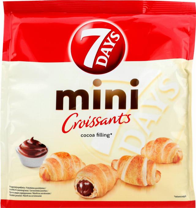 7 Days Mini croissanty s náplní kakaovou