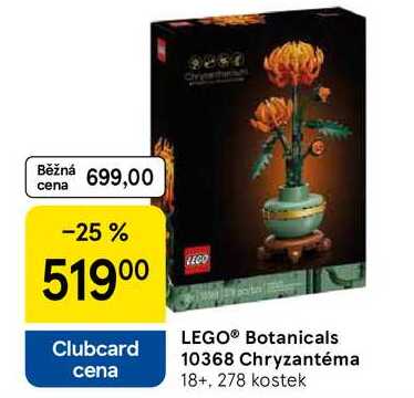 LEGO® Botanicals 10368 Chryzantéma 18+, 278 kostek 