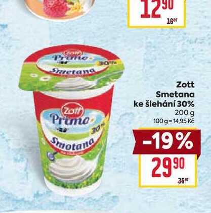Zott Smetana ke šlehání 30% 200 g 