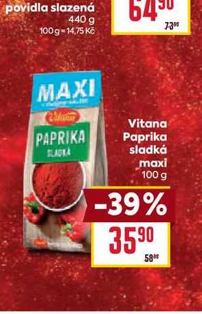 Vitana Paprika sladká maxi 100 g