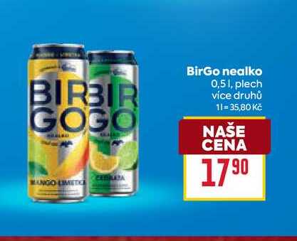 BirGo nealko 0,51, plech