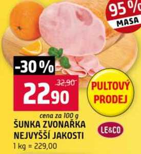 Šunka zvonařka nejvyšší jakosti 100g