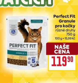 Perfect Fit Granule pro kočky různé druhy 750 g