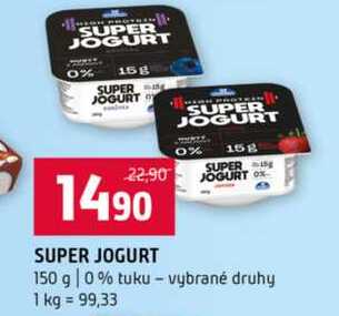 SUPER JOGURT 150 g 0% tuku vybrané druhy