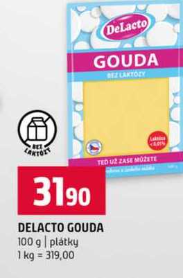 DELACTO GOUDA 100 g plátky