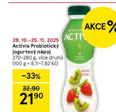 Activia Probiotický jogurtový nápoj, 270-280 g