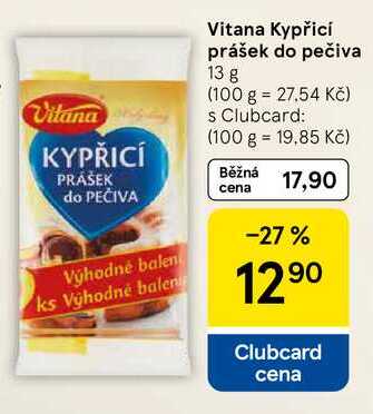 Vitana Kypřicí prášek do pečiva, 13 g