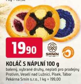 SRNIN KOLÁČ S NÁPLNÍ 100 g