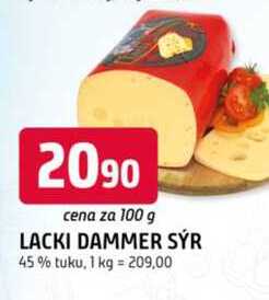 LACKI DAMMER SÝR 45% tuku, 100g