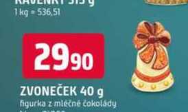 ZVONEČEK 40 g figurka z mléčné čokolády 