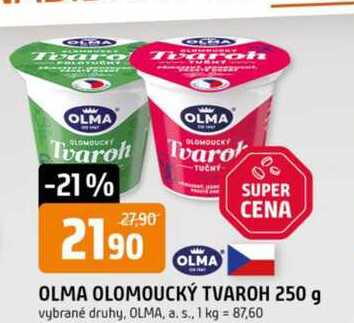 OLMA OLOMOUCKÝ TVAROH 250 g 