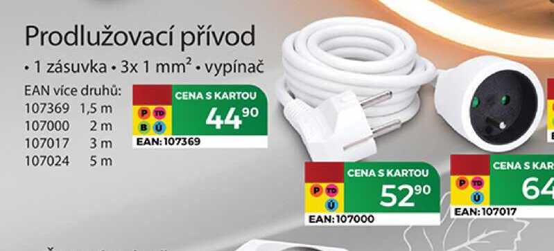 Prodlužovací přívod 2 m