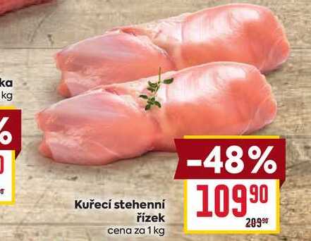 Kuřecí stehenní řízek cena za 1 kg