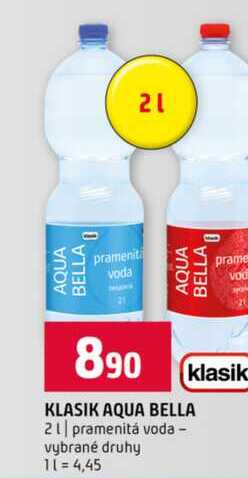 KLASIK AQUA BELLA 2l pramenitá voda vybrané druhy 