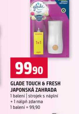 GLADE TOUCH & FRESH JAPONSKÁ ZAHRADA balení strojek s náplní +1 nálpň zdarma 