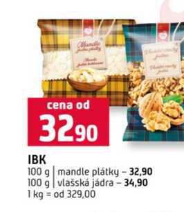 IBK 100 g mandle plátky 100 g vlašská jádra 
